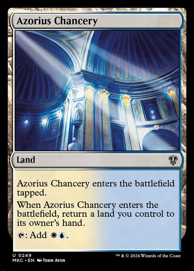 2024 Murders at Karlov Manor Commander Azorius Chancery #249 uncommon card image