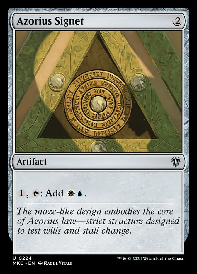 2024 Murders at Karlov Manor Commander Azorius Signet #224 uncommon card image