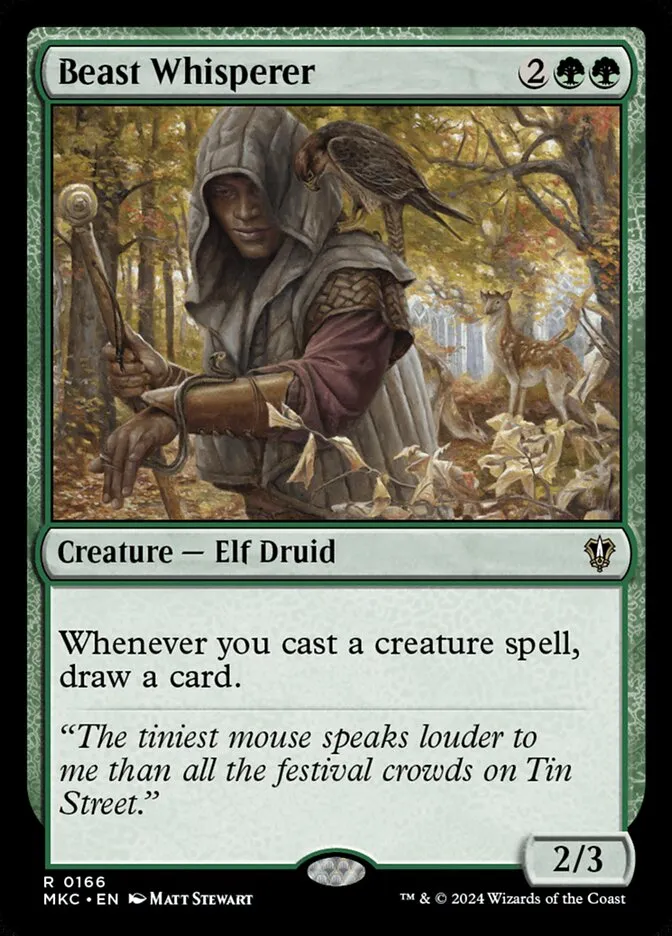 2024 Murders at Karlov Manor Commander Beast Whisperer #166 rare card image
