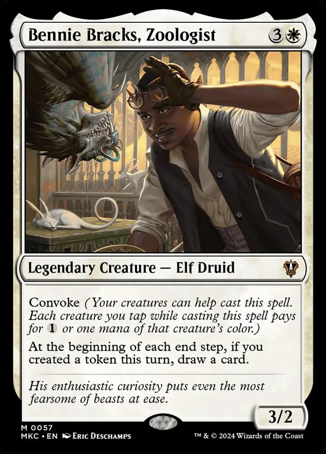 2024 Murders at Karlov Manor Commander Bennie Bracks, Zoologist mythic #57 mythic card image