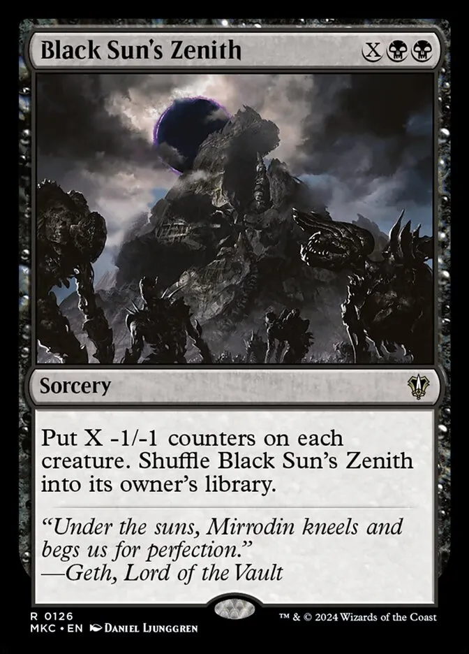 2024 Murders at Karlov Manor Commander Black Sun's Zenith #126 rare card image