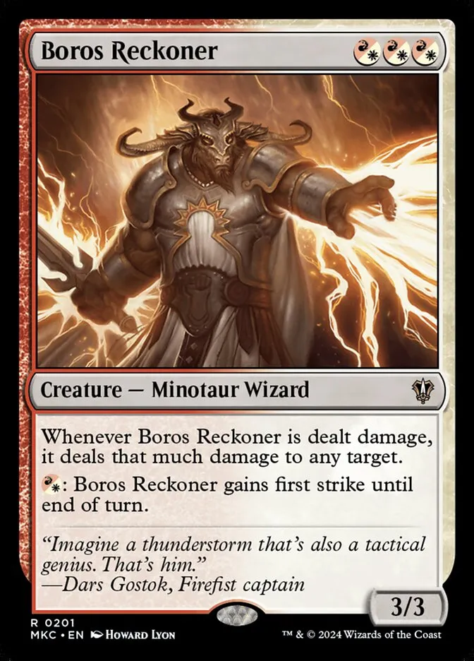 2024 Murders at Karlov Manor Commander Boros Reckoner #201 rare card image