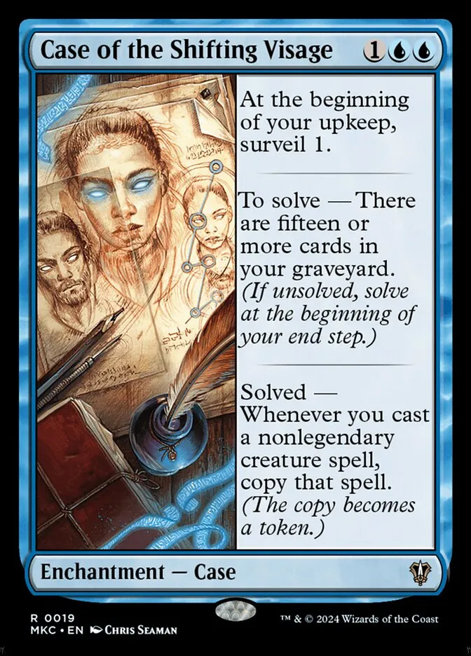 2024 Murders at Karlov Manor Commander Case of the Shifting Visage rare #19 rare card image
