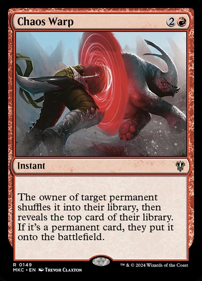 2024 Murders at Karlov Manor Commander Chaos Warp #149 rare card image