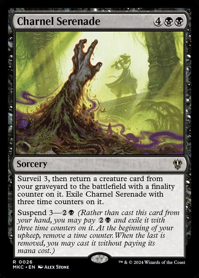 2024 Murders at Karlov Manor Commander Charnel Serenade rare #26 rare card image