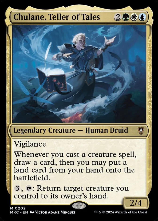 2024 Murders at Karlov Manor Commander Chulane, Teller of Tales #202 mythic card image