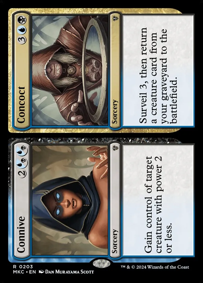 2024 Murders at Karlov Manor Commander Connive // Concoct #203 rare card image