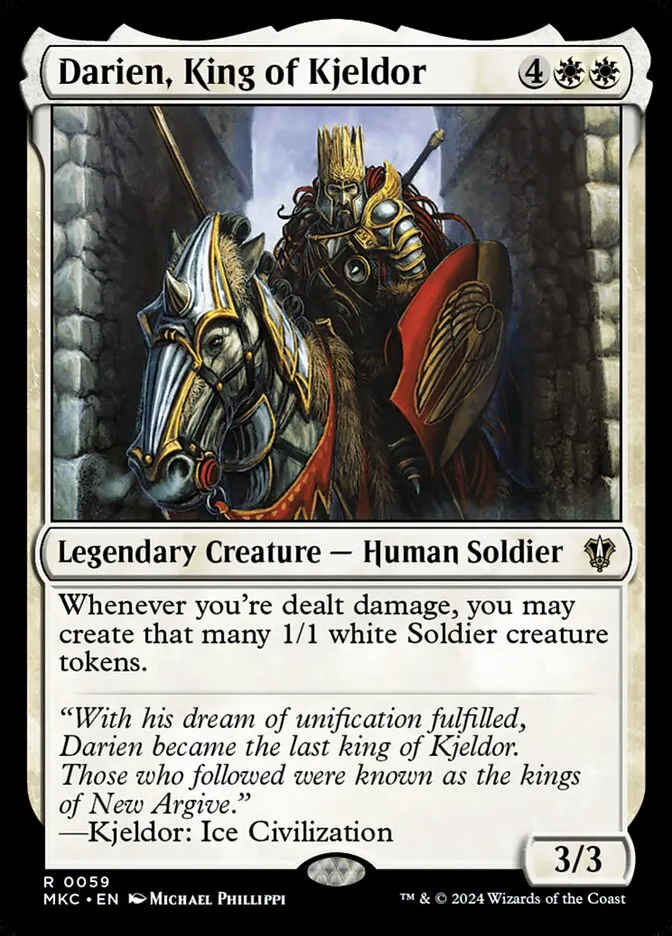 2024 Murders at Karlov Manor Commander Darien, King of Kjeldor rare #59 rare card image