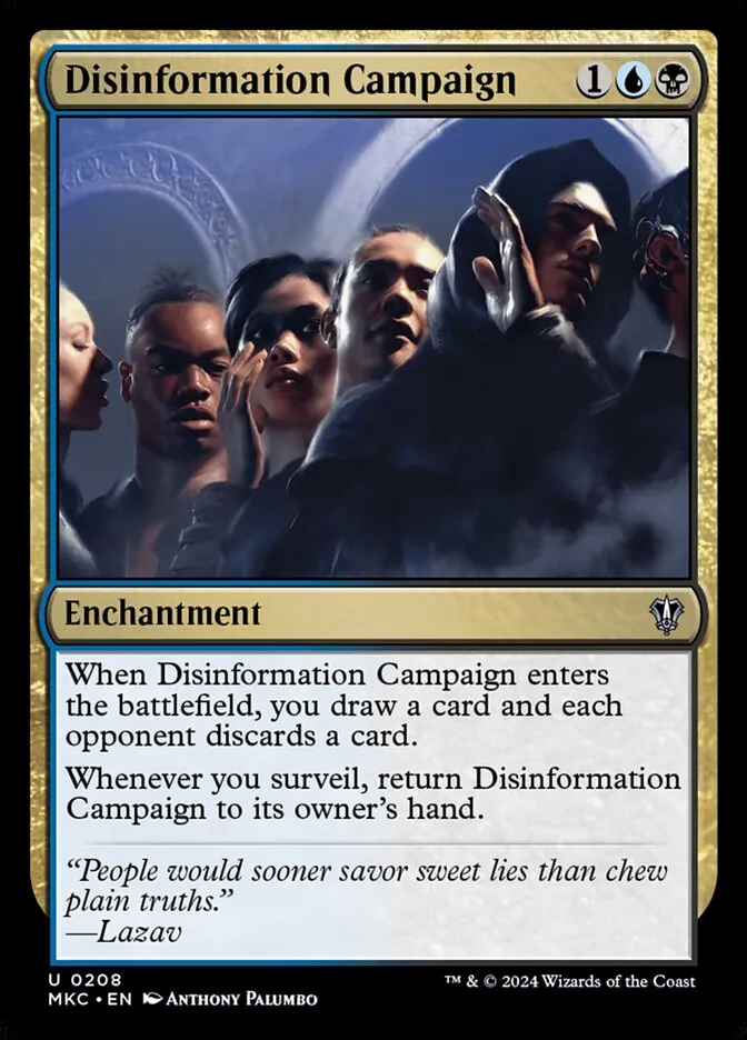 2024 Murders at Karlov Manor Commander Disinformation Campaign #208 uncommon card image