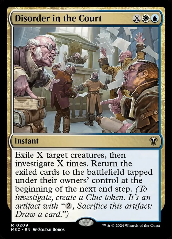 2024 Murders at Karlov Manor Commander Disorder in the Court #209 rare card image
