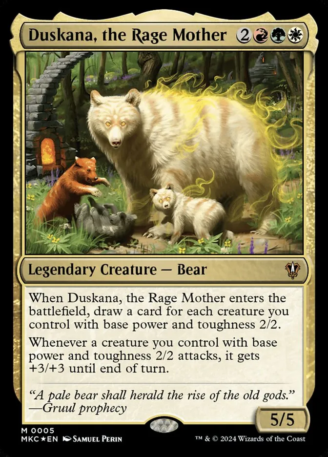 2024 Murders at Karlov Manor Commander Duskana, the Rage Mother mythic #5 mythic card image