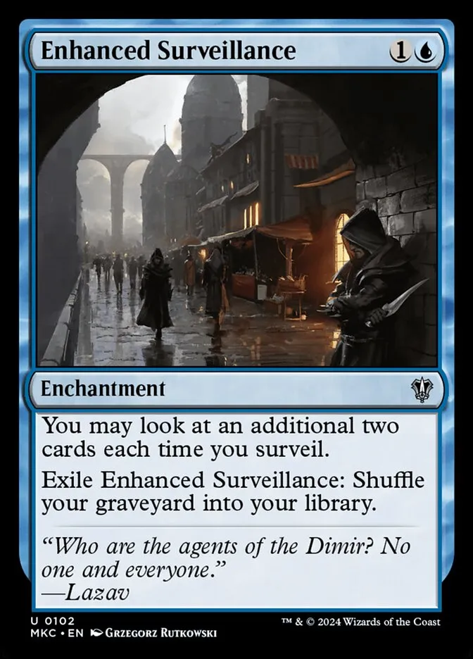 2024 Murders at Karlov Manor Commander Enhanced Surveillance uncommon #102 uncommon card image