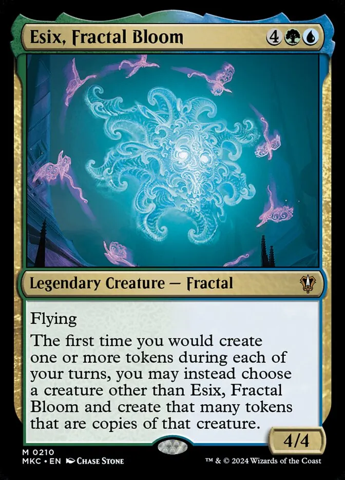 2024 Murders at Karlov Manor Commander Esix, Fractal Bloom #210 mythic card image