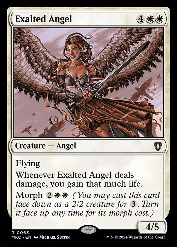 2024 Murders at Karlov Manor Commander Exalted Angel rare #63 rare card image
