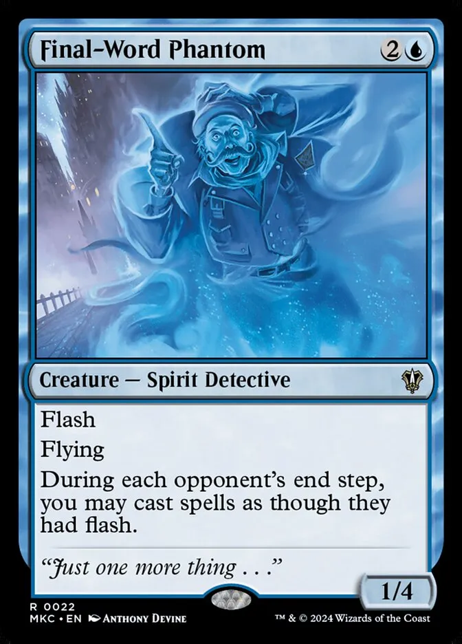 2024 Murders at Karlov Manor Commander Final-Word Phantom [Extended Art] rare #22 rare card image