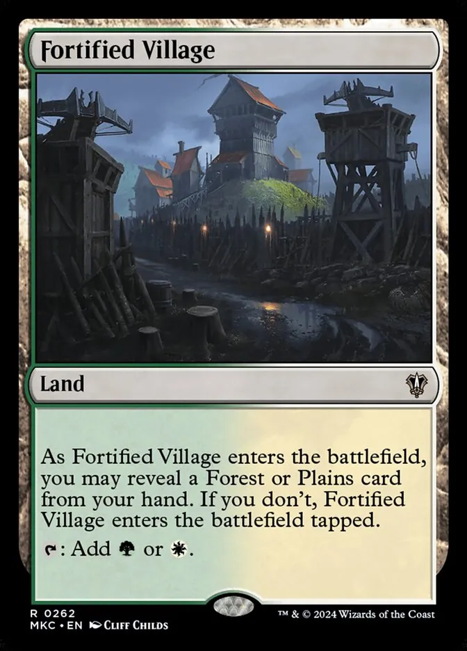 2024 Murders at Karlov Manor Commander Fortified Village #262 rare card image