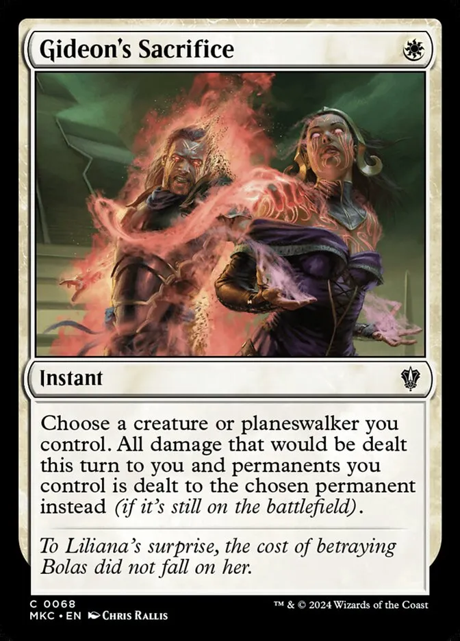 2024 Murders at Karlov Manor Commander Gideon's Sacrifice common #68 common card image