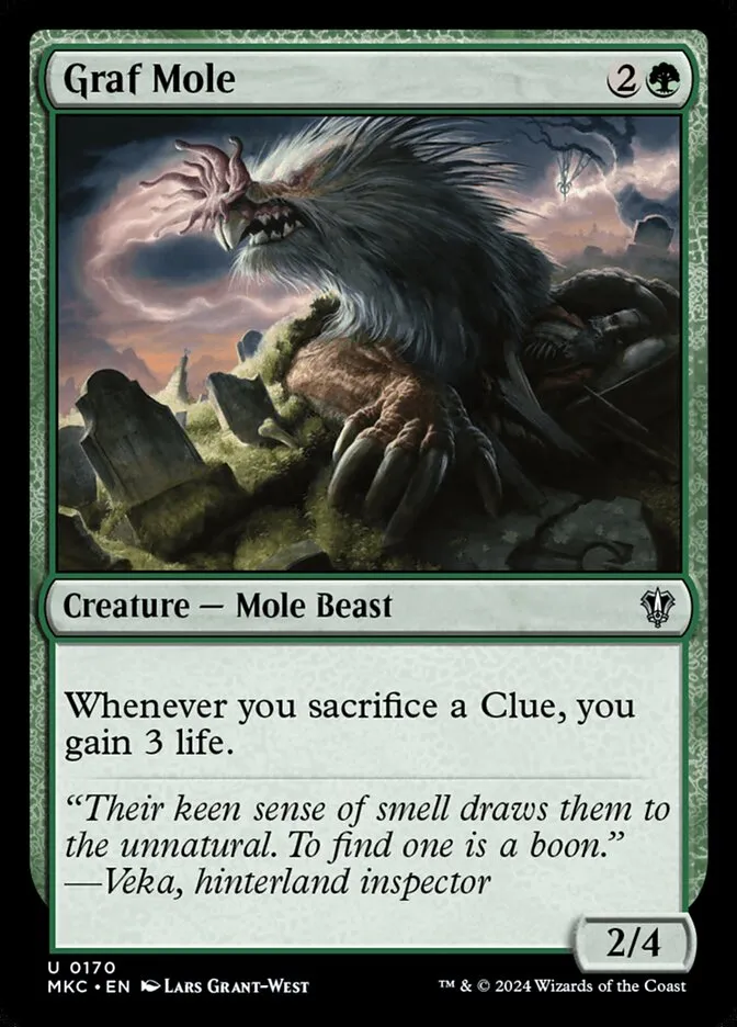 2024 Murders at Karlov Manor Commander Graf Mole #170 uncommon card image