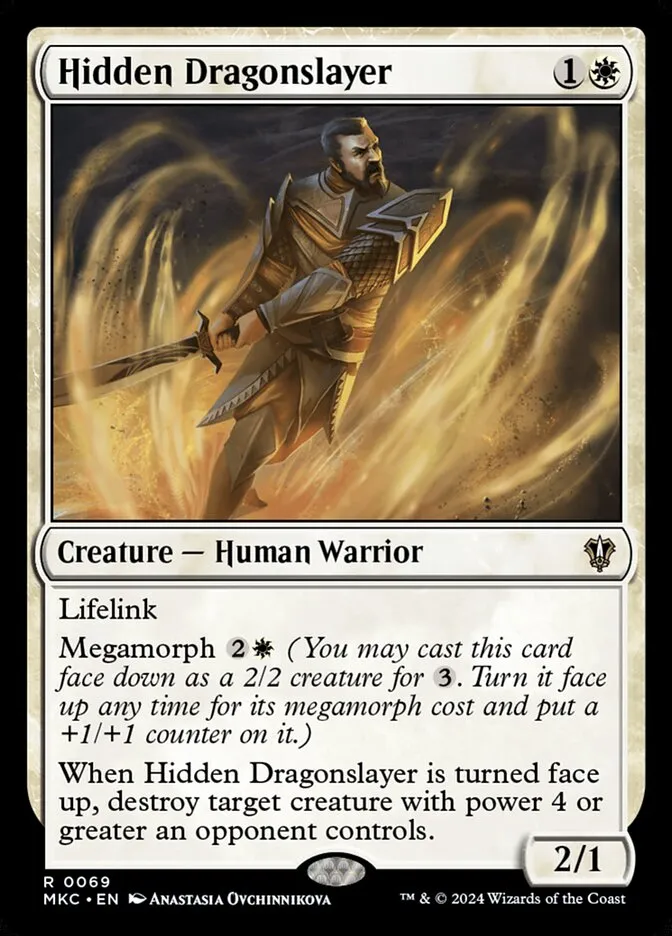2024 Murders at Karlov Manor Commander Hidden Dragonslayer rare #69 rare card image