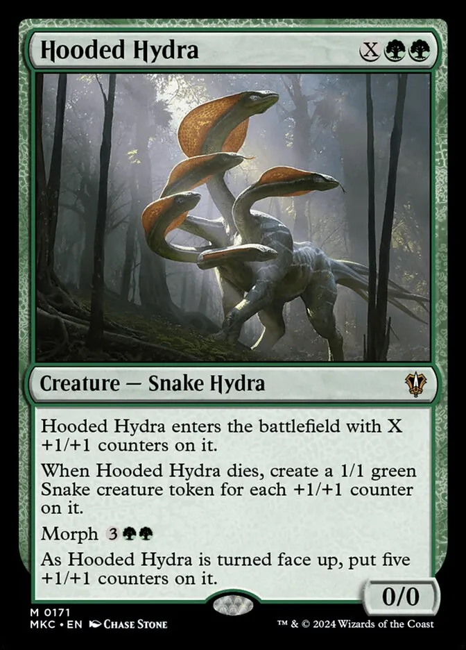 2024 Murders at Karlov Manor Commander Hooded Hydra #171 mythic card image
