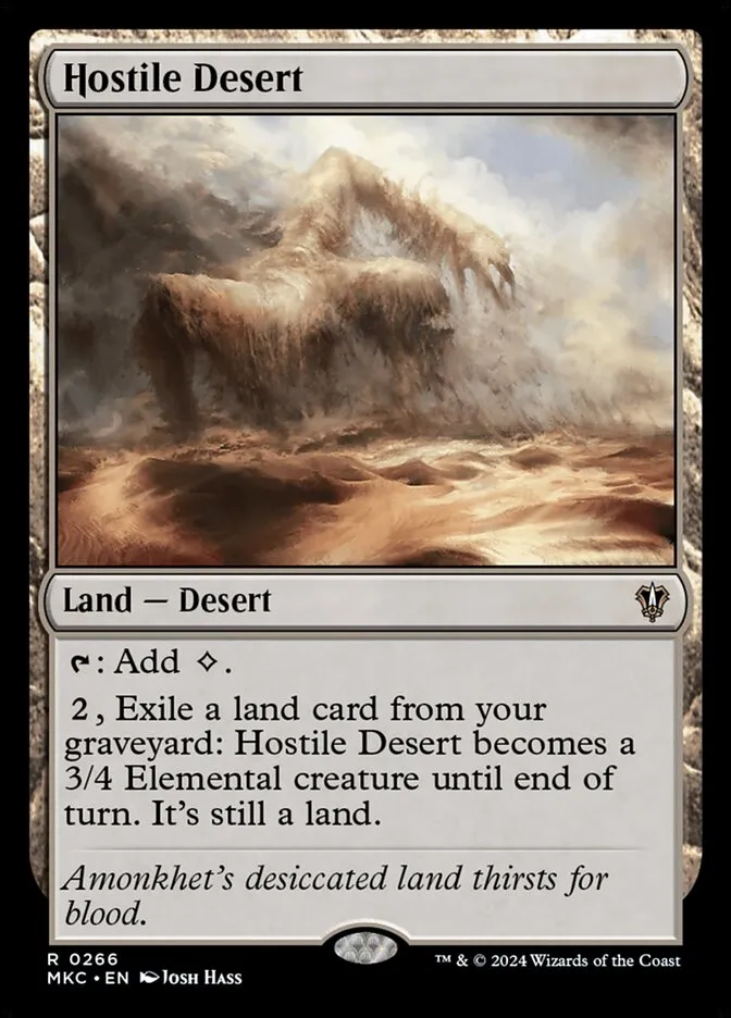 2024 Murders at Karlov Manor Commander Hostile Desert #266 rare card image