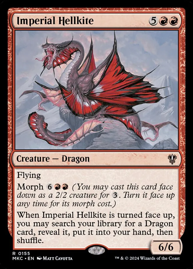 2024 Murders at Karlov Manor Commander Imperial Hellkite #155 rare card image