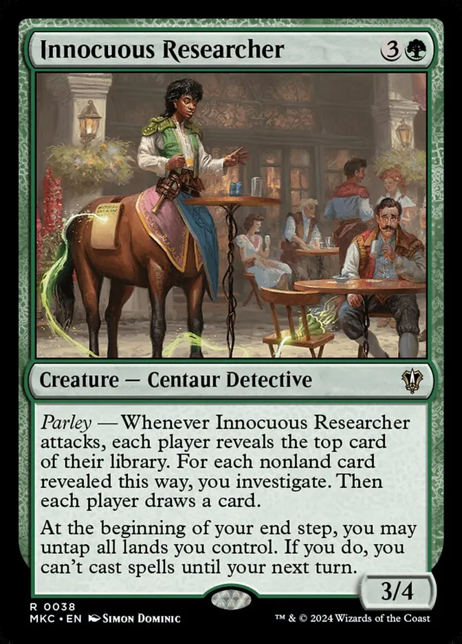 2024 Murders at Karlov Manor Commander Innocuous Researcher rare #38 rare card image