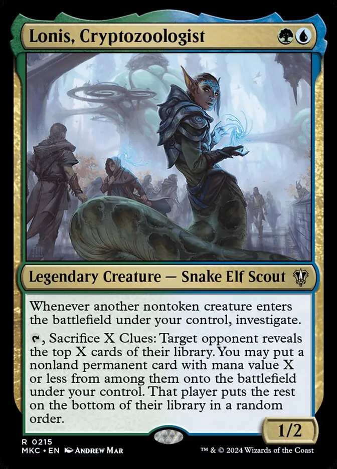 2024 Murders at Karlov Manor Commander Lonis, Cryptozoologist #215 rare card image