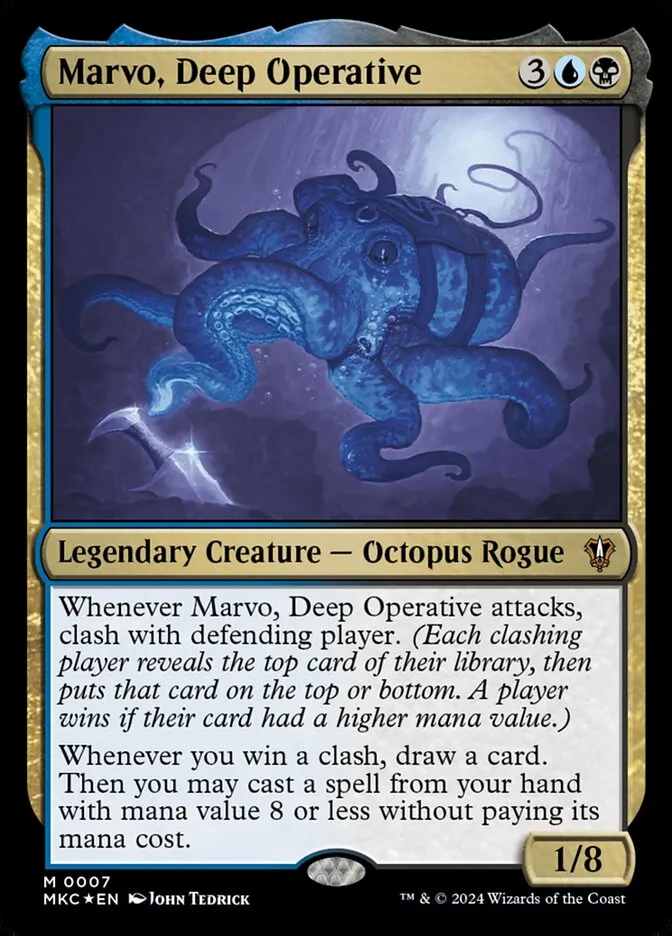 2024 Murders at Karlov Manor Commander Marvo, Deep Operative mythic #7 mythic card image