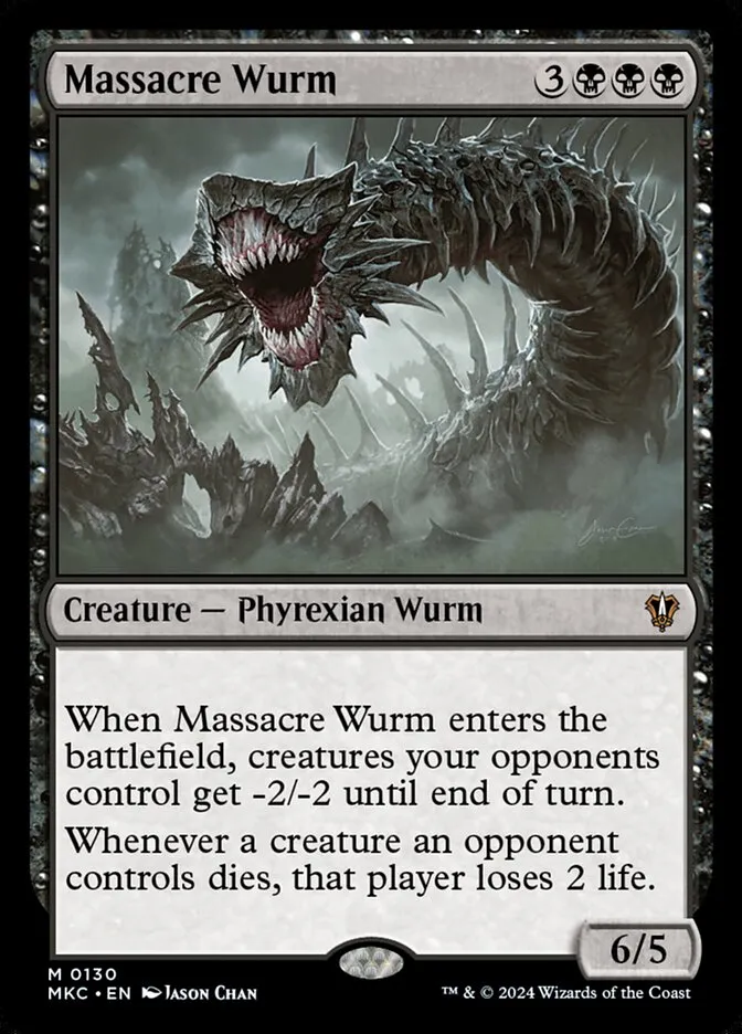 2024 Murders at Karlov Manor Commander Massacre Wurm #130 mythic card image