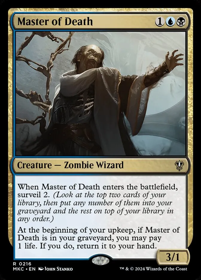 2024 Murders at Karlov Manor Commander Master of Death #216 rare card image