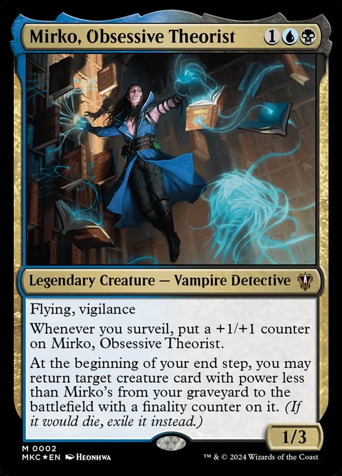 2024 Murders at Karlov Manor Commander Mirko, Obsessive Theorist mythic #2 mythic card image
