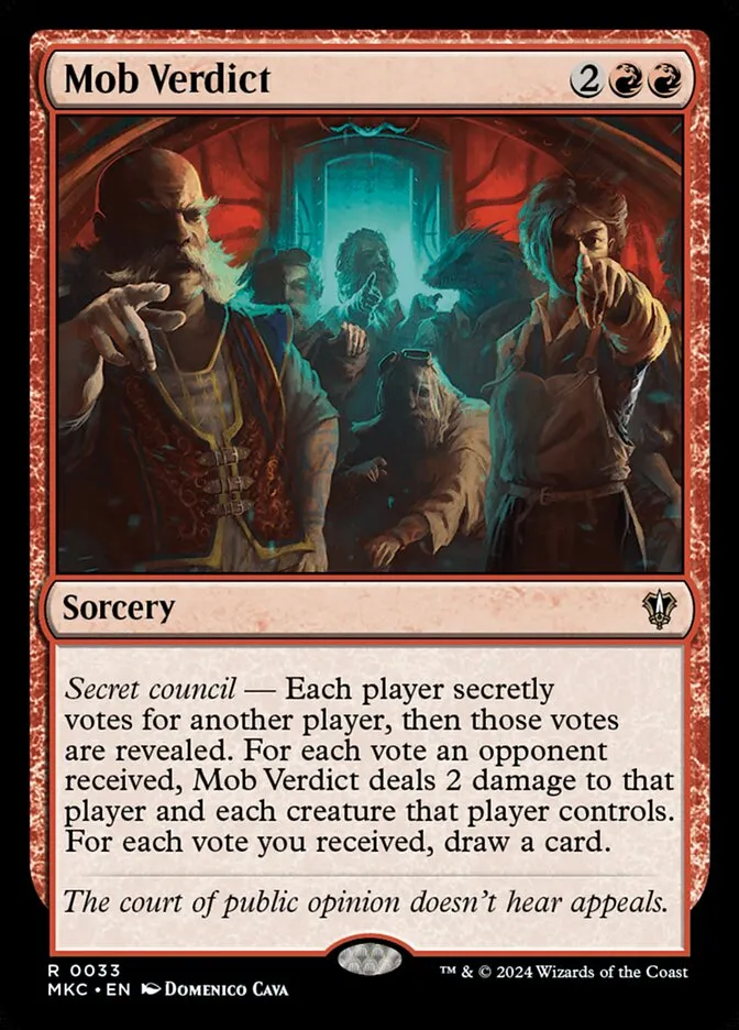 2024 Murders at Karlov Manor Commander Mob Verdict rare #33 rare card image