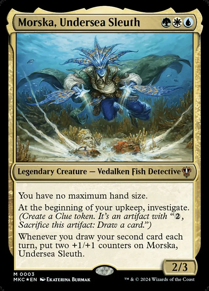 2024 Murders at Karlov Manor Commander Morska, Undersea Sleuth mythic #3 mythic card image