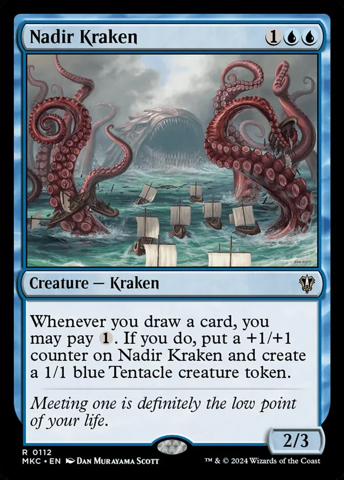2024 Murders at Karlov Manor Commander Nadir Kraken #112 rare card image