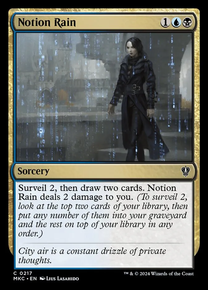 2024 Murders at Karlov Manor Commander Notion Rain #217 common card image