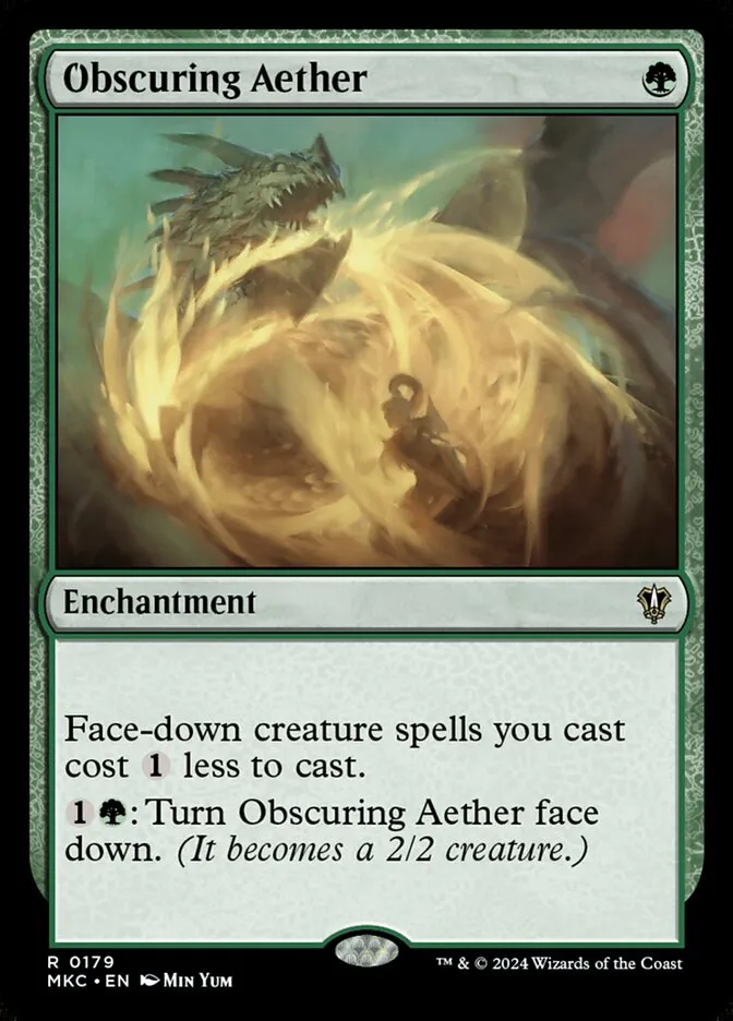 2024 Murders at Karlov Manor Commander Obscuring Aether #179 rare card image