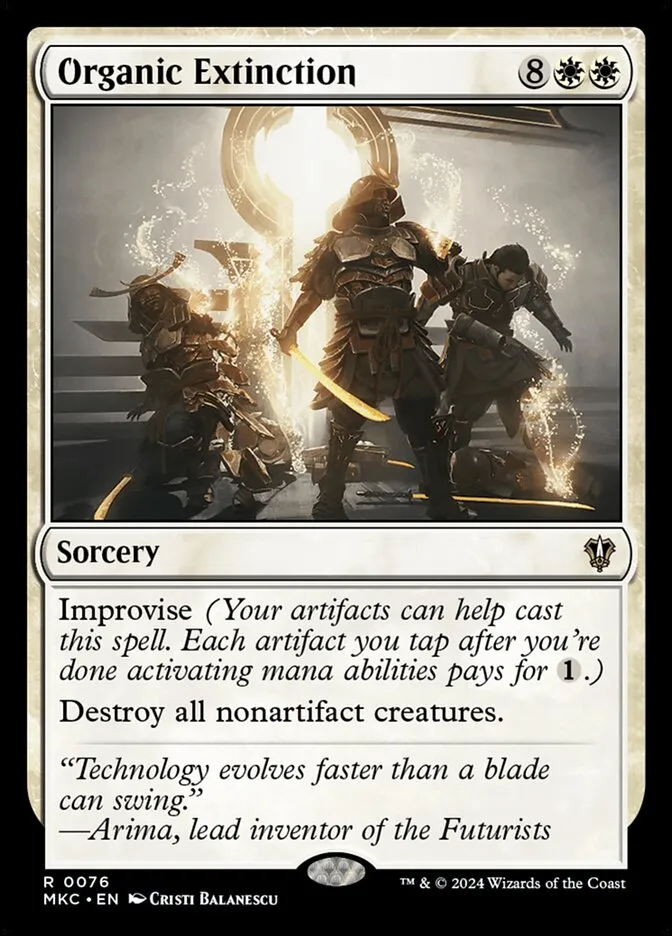 2024 Murders at Karlov Manor Commander Organic Extinction rare #76 rare card image