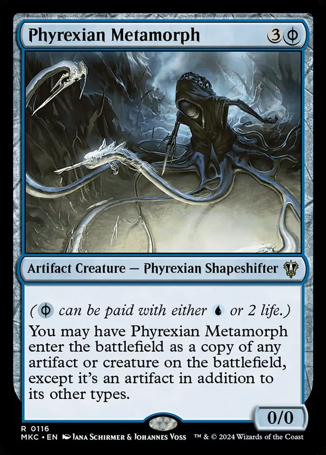 2024 Murders at Karlov Manor Commander Phyrexian Metamorph #116 rare card image