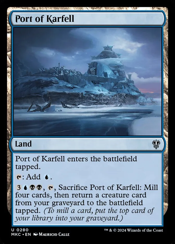 2024 Murders at Karlov Manor Commander Port of Karfell #280 uncommon card image
