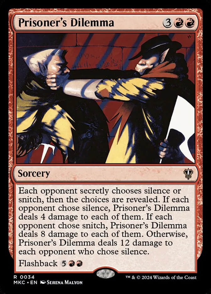 2024 Murders at Karlov Manor Commander Prisoner's Dilemma rare #34 rare card image