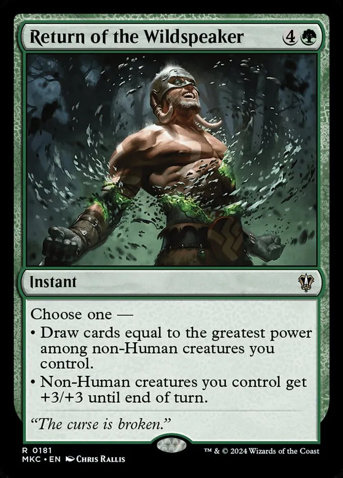2024 Murders at Karlov Manor Commander Return of the Wildspeaker #181 rare card image