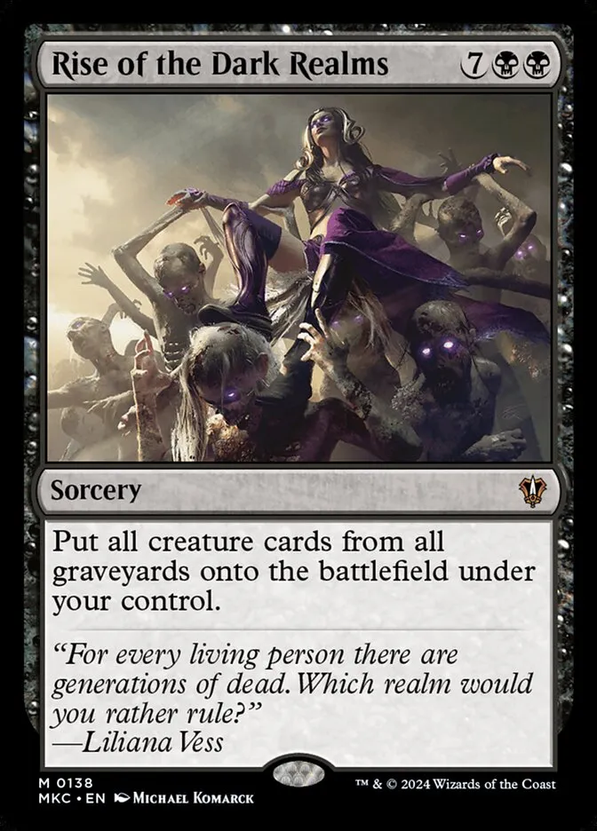 2024 Murders at Karlov Manor Commander Rise of the Dark Realms #138 mythic card image