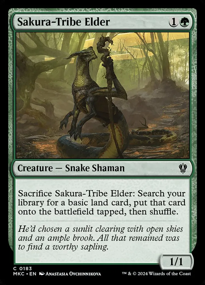 2024 Murders at Karlov Manor Commander Sakura-Tribe Elder #183 common card image