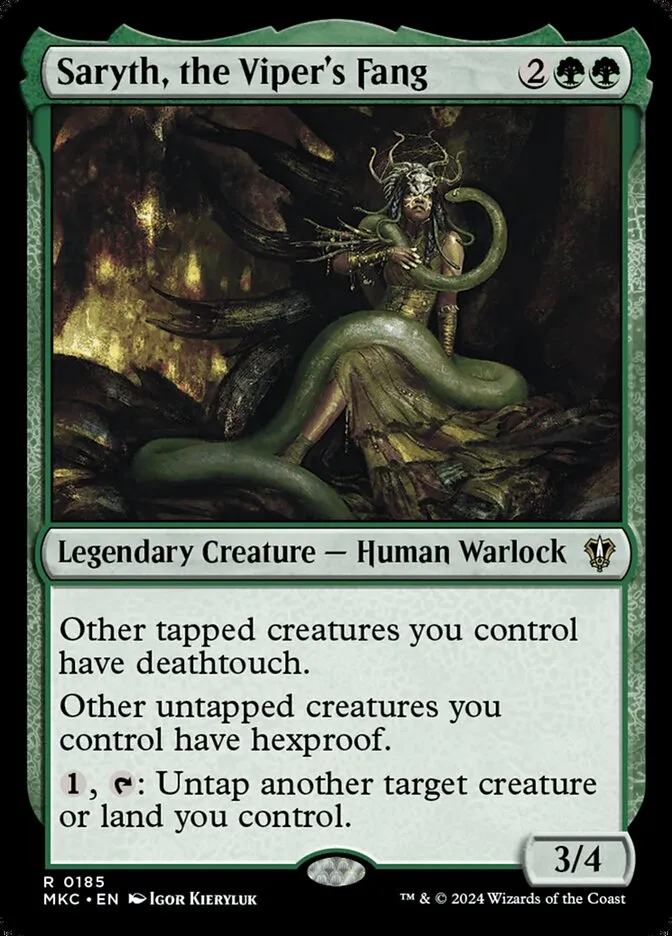 2024 Murders at Karlov Manor Commander Saryth, the Viper's Fang #185 rare card image