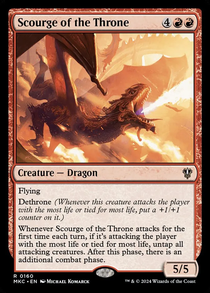 2024 Murders at Karlov Manor Commander Scourge of the Throne #160 rare card image