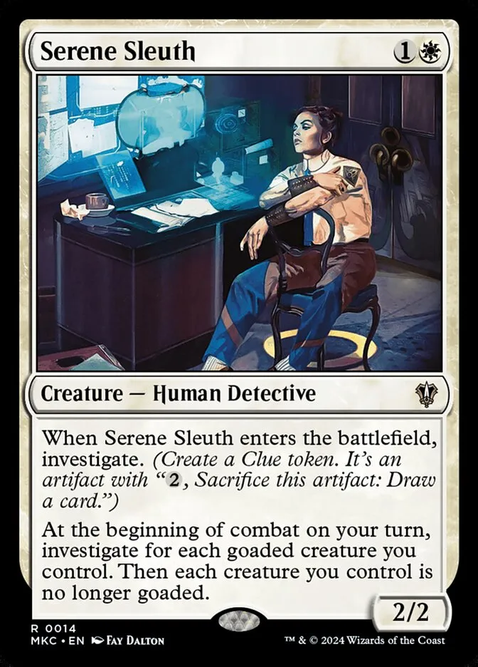 2024 Murders at Karlov Manor Commander Serene Sleuth rare #14 rare card image