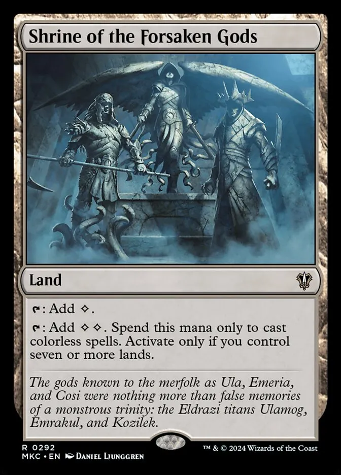 2024 Murders at Karlov Manor Commander Shrine of the Forsaken Gods #292 rare card image