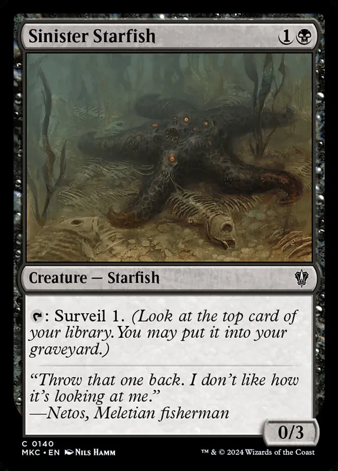 2024 Murders at Karlov Manor Commander Sinister Starfish #140 common card image