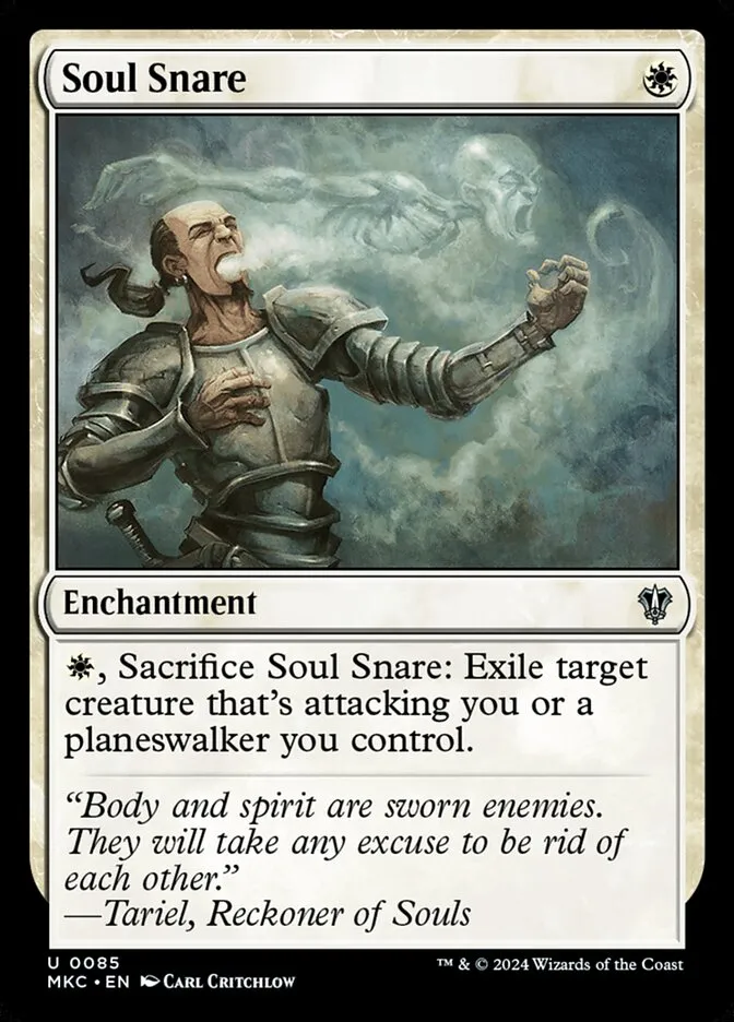 2024 Murders at Karlov Manor Commander Soul Snare #85 uncommon card image